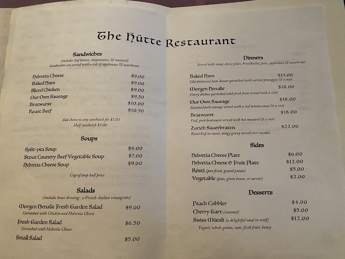 Menu The Hütte Restaurant-4