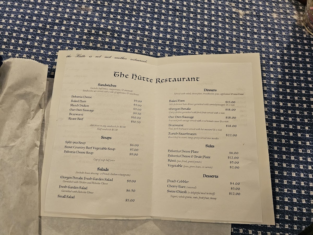 Menu The Hütte Restaurant-7